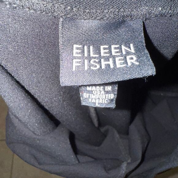 Eileen Fisher Pull On Viscose Blend Ponte Knit Pants in Black Size Large - Picture 6 of 10